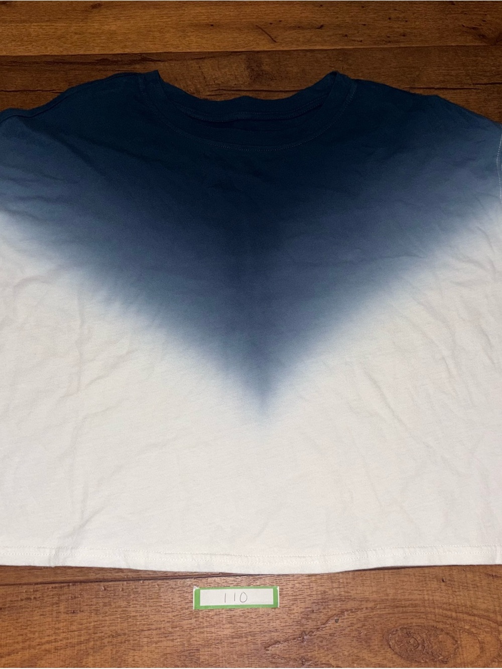 Ariat Blue Dip-Dye / Ombre Long Sleeve Cropped Top NWOT